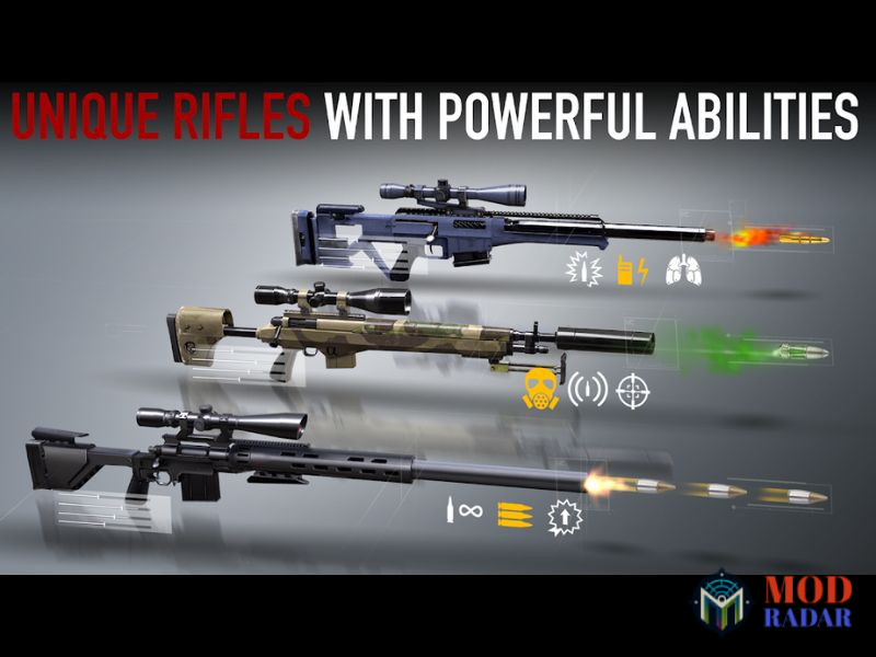 Kho S&uacute;ng Bắn Tỉa Chuy&ecirc;n Dụng Đồ Sộ&nbsp;Trong Hitman Sniper Apk
