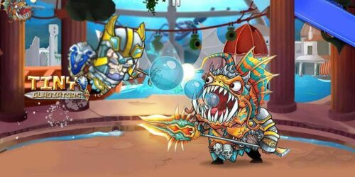 Đồ họa của Tiny Gladiators Apk sinh động với màu sắc sặc sỡ