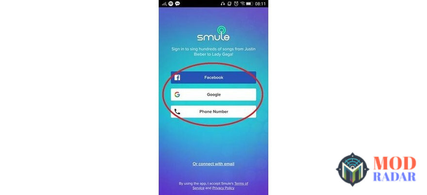 cara daftar smule mod apk