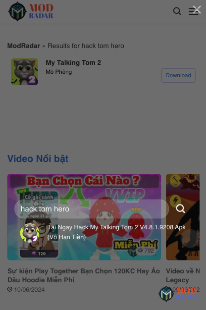 Tìm kiếm từ khóa Hack Tom Hero