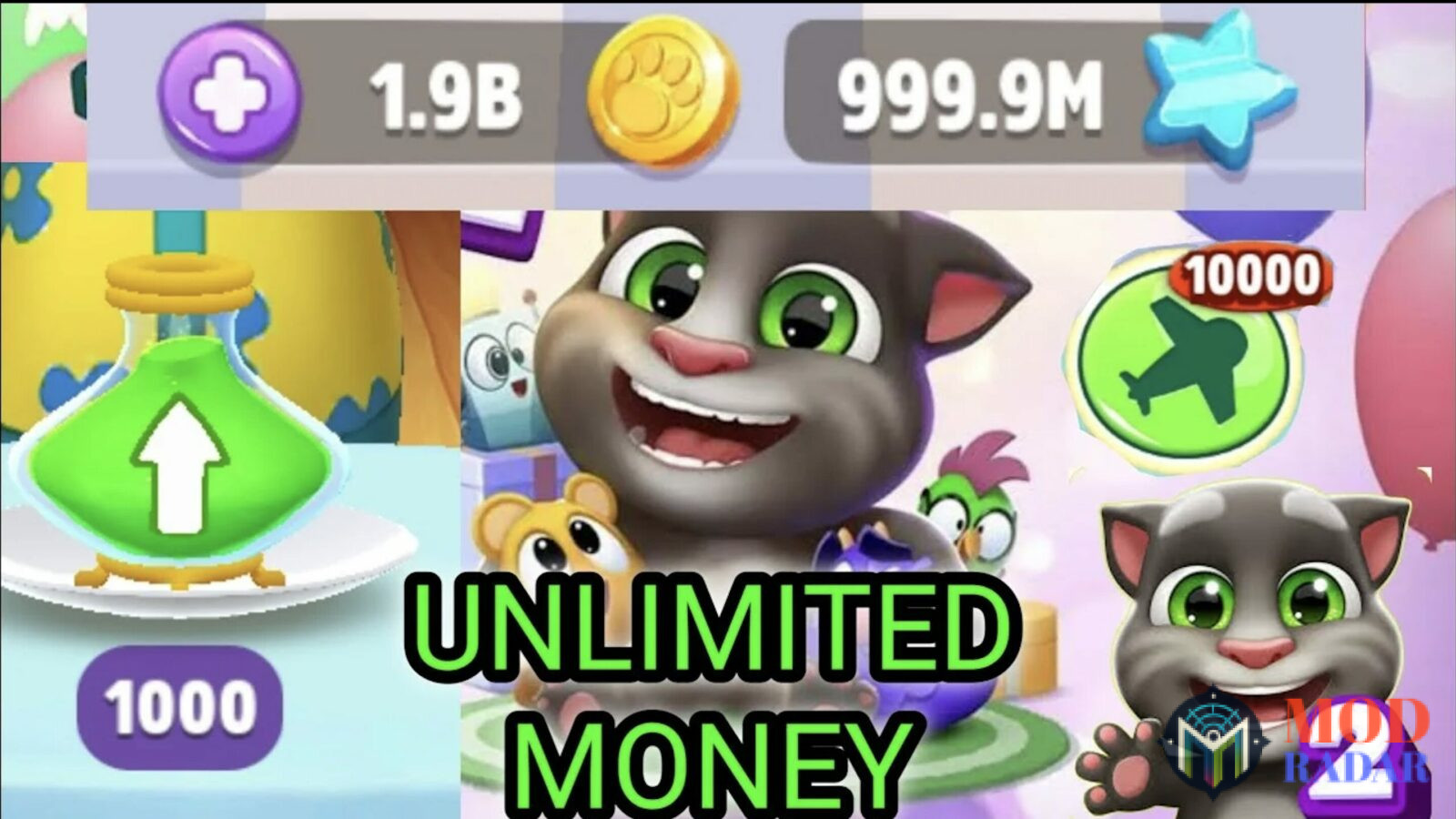 Tính năng độc đáo của hack My talking tom 2