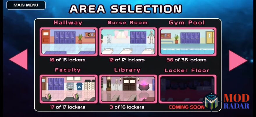 Berbagai area di Lovecraft Locker Apk