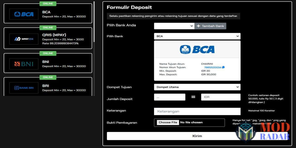 Cara Depo MPO08 Slot