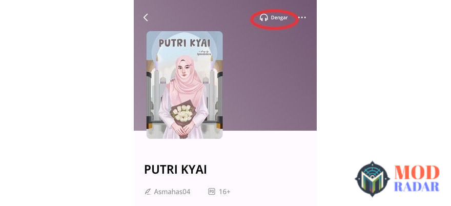 Fitur dengar semacam audiobook di Fizzo Novel Apk