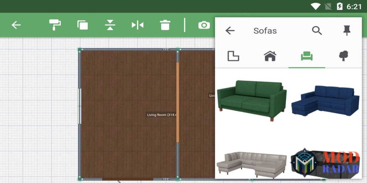 Furniture Lengkap di Planner 5D Mod