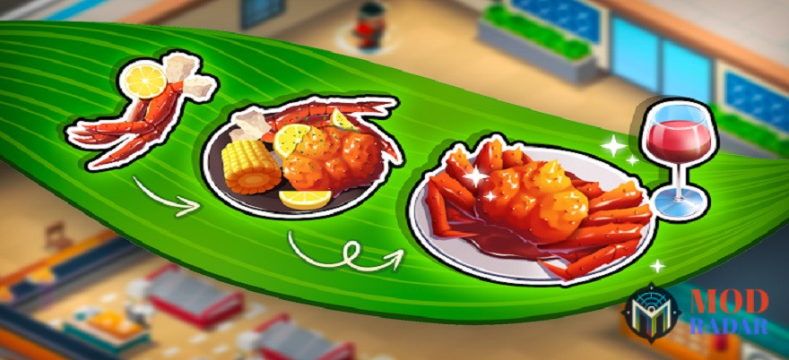 Salah Satu Resep di Seafood Inc Mod Apk