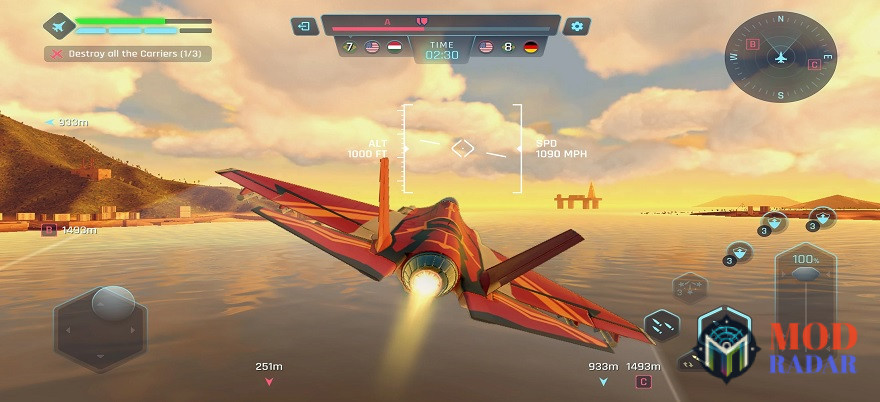 Sky Warriors Mod Apk game perang pesawat dengan grafis realistis