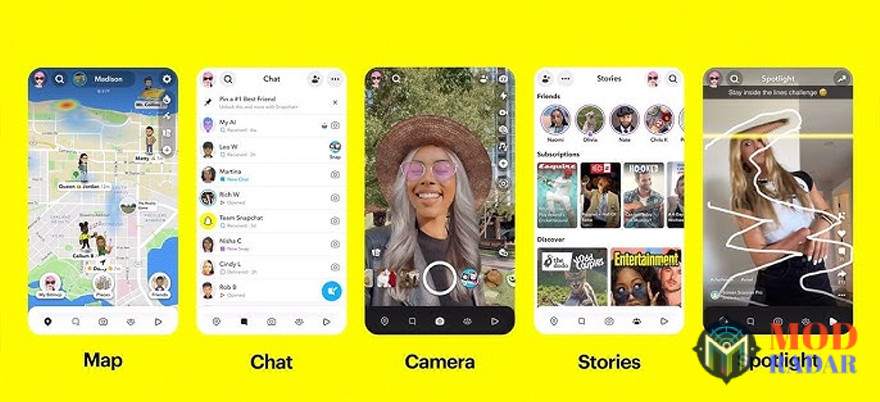 All Menus on Snapchat Mod Apk 