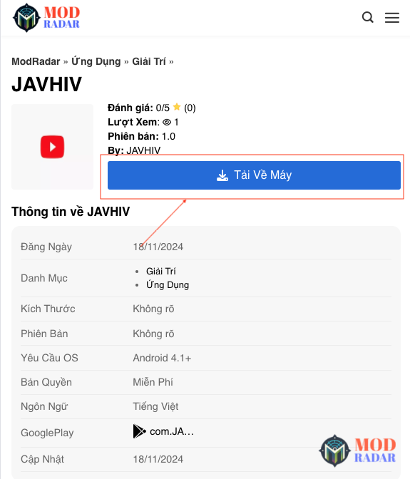 Tải xuống ứng dụng JAVHIV