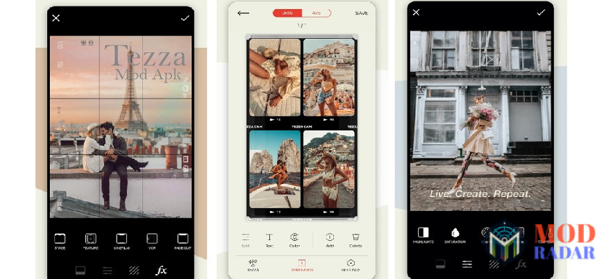 Tezza Mod Apk bikin karya foto lebih bagus