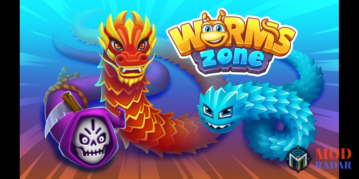 Modernized Gameplay Worms Zone Mod APK 