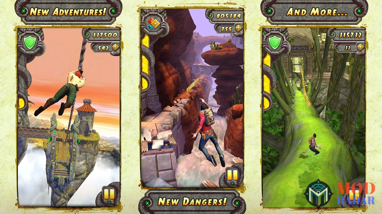 Đa dạng chướng ngại vật mới trong Temple Run 2 hack