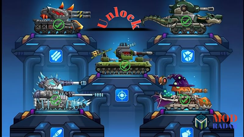 Mở khóa toàn bộ cấp chiến đấu với Tank Arena Steel Battle hack