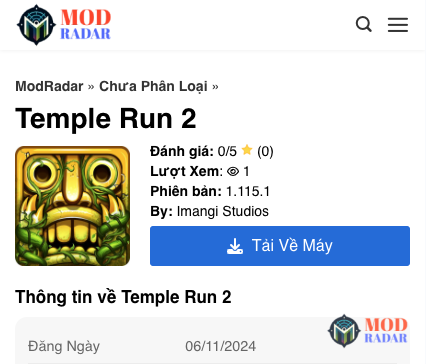 Nhấn vào nút "Tải Về Máy" để tải xuống file apk