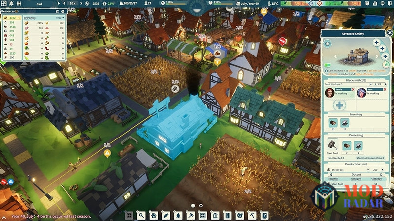 Settlement Survival Apk đòi hỏi người chơi có khả năng quản lý thành phố tốt