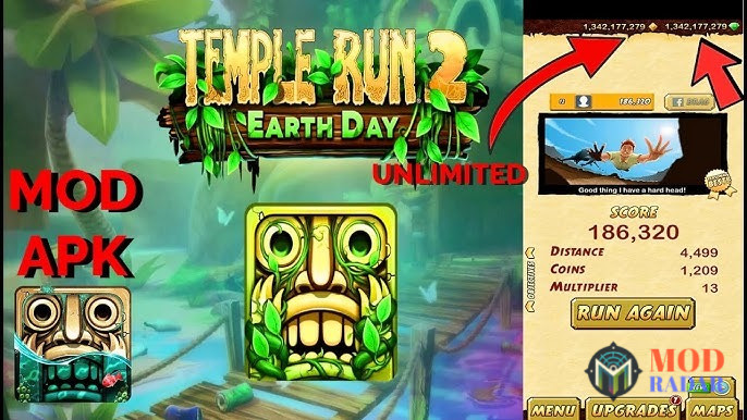 Temple Run 2 hack full tiền và kim cương