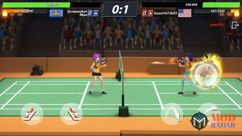 Tính năng MOD hấp dẫn của hack Badminton Blitz APK