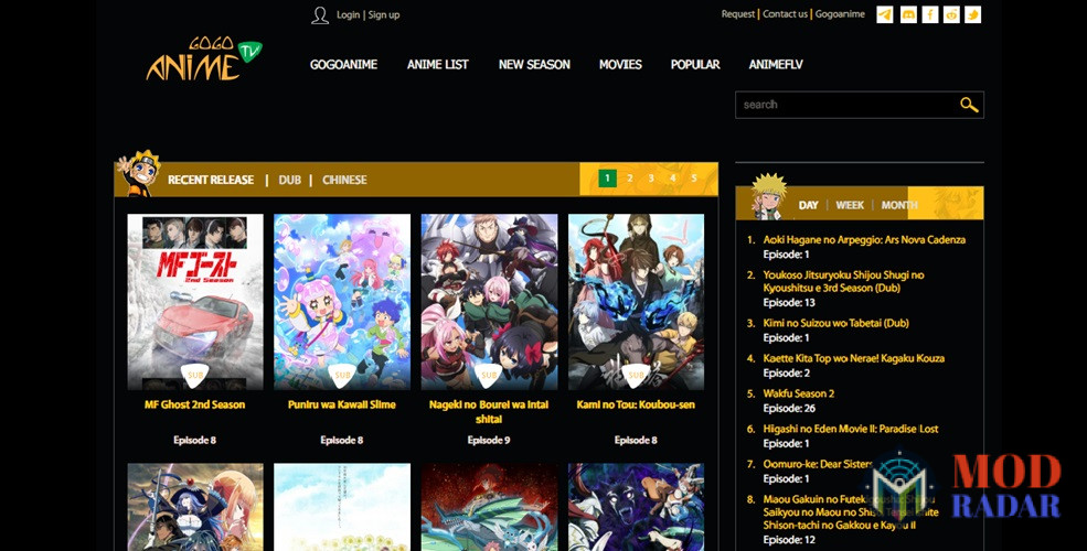 Gogoanime APK UI