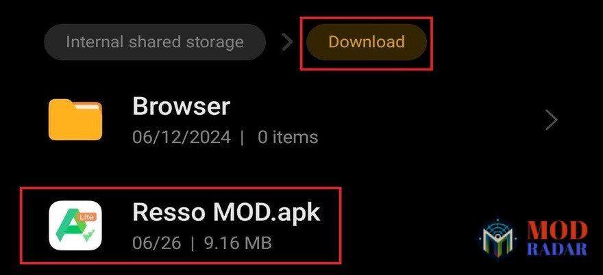 Resso Mod APK Install