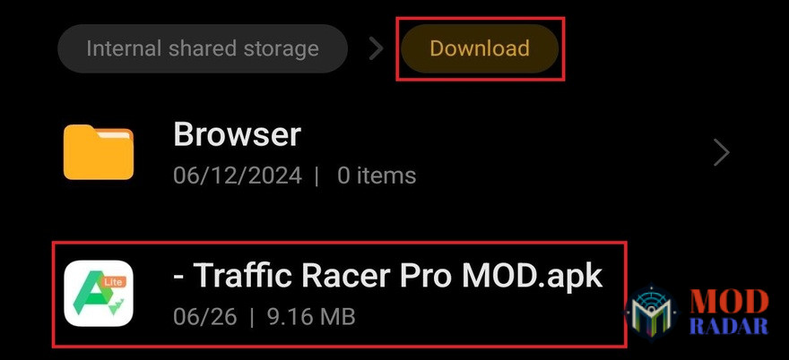 Install Traffic Racer Pro Mod APK