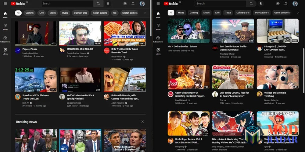 Youtube Premium Mod APK interface