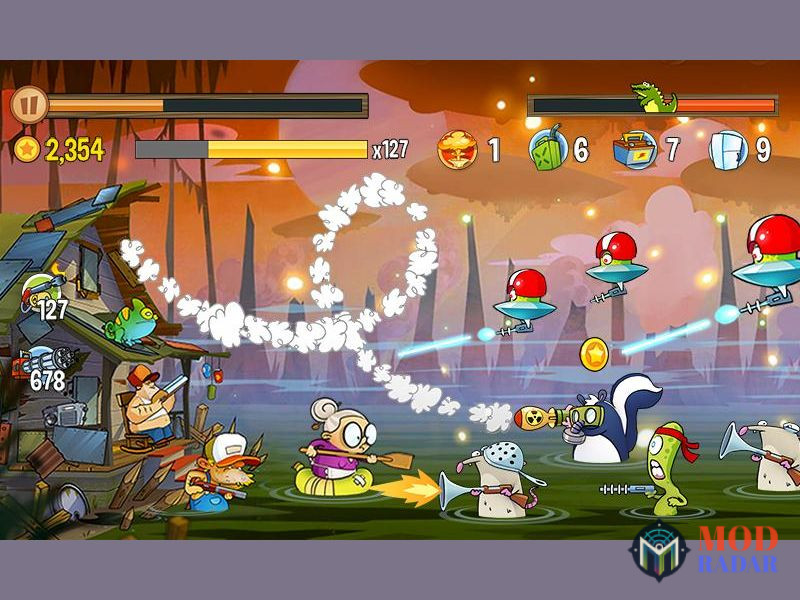 bao ve can nha giua dam lay voi hack swamp attack Tải Hack Swamp Attack (MOD Menu, Vô Hạn Tiền, Kim Cương) v4.6.9.0 Bảo Vệ Căn Nhà Giữa Đầm Lầy Với Hack Swamp Attack