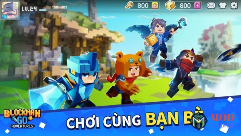 blockman go nhieu che do choi thu thach linh hoat theo tung mini game Tải Hack Blockman Go Mod Apk (Vô Hạn Tiền, Vàng, Gcubes) v2.127.1 Blockman Go Nhiều chế độ chơi – thử thách linh hoạt theo từng mini game