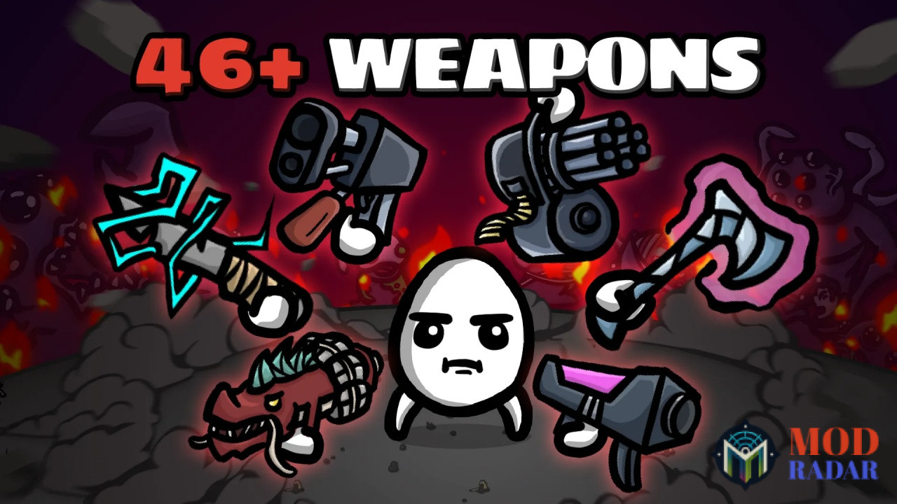 brotato mod apk03 Tải Brotato Mod Apk (MOD Menu, Vô Hạn Tiền, Sát Thương) v1.3.700 Vũ Khí Đa Dạng, Thỏa Sức Khám Phá