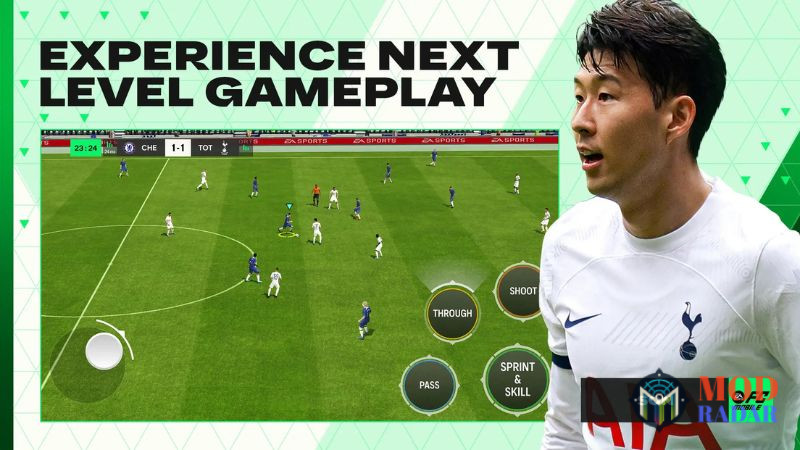 FIFA Mobile Nhật Bản APK Lối Chơi Ch&acirc;n Thực Kết Hợp Điều Khiển Linh Hoạt