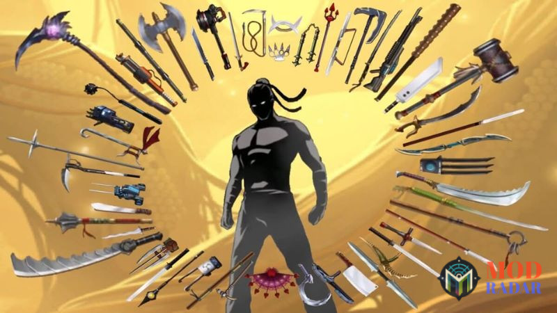 Kho Vũ Kh&iacute; V&agrave; Trang Bị Đa Dạng Để N&acirc;ng Cấp Trong Shadow Fight 2 MOD APK 