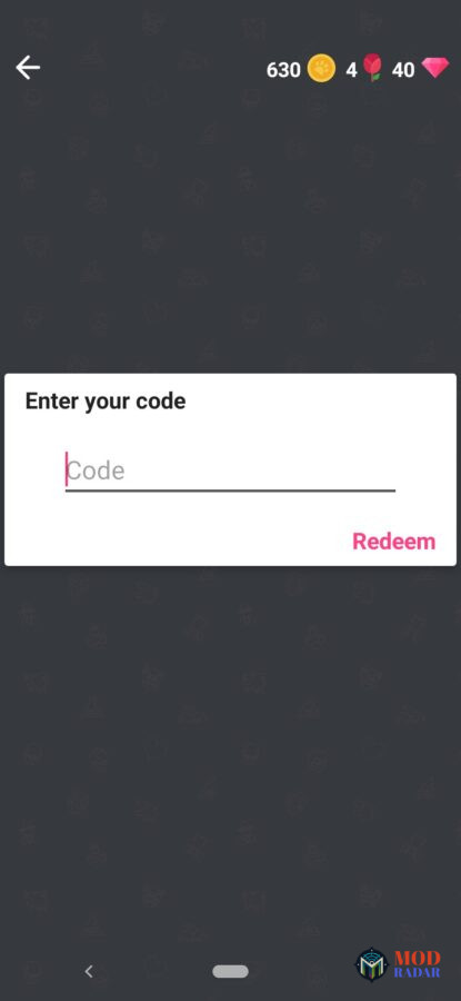 Nhất nút Redeem để đổi code Wolvesville