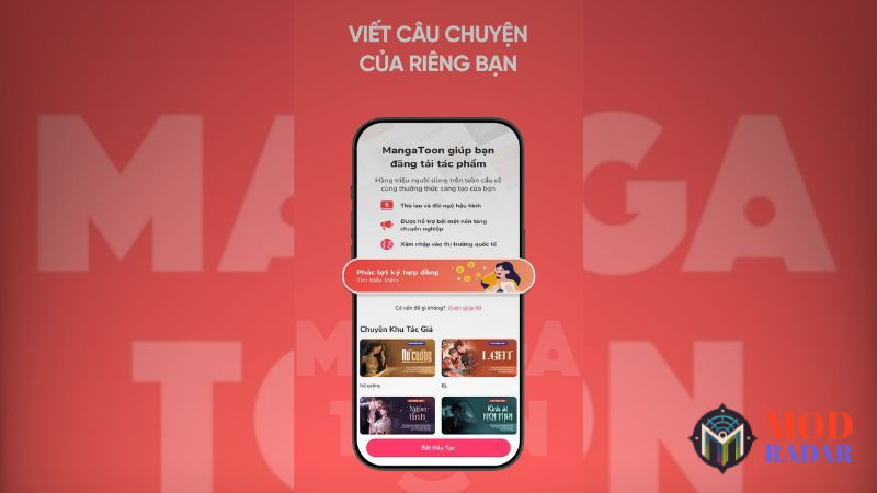 Mangatoon Cổng Kết Nối S&aacute;ng Tạo: Trở Th&agrave;nh T&aacute;c Giả Chuy&ecirc;n Nghiệp&nbsp;