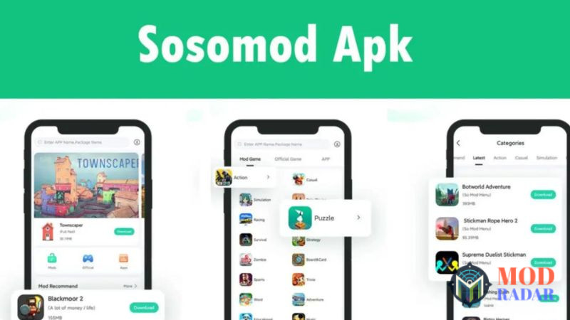 Kho Hơn 1500 MOD Apps V&agrave; Games Cập Nhật Li&ecirc;n Tục Trong Sosomod Apk