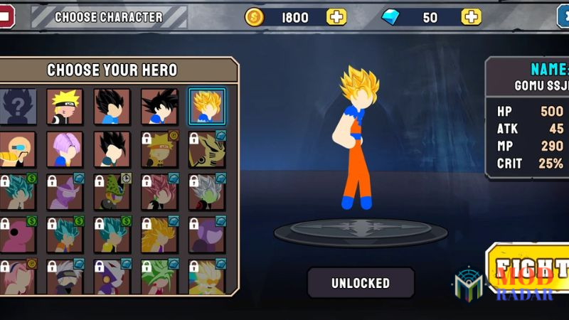 stickman warriors mod 2 Tải Stickman Warriors Mod Apk (Full Tiền, Kim Cương) v2.1.5 Nâng Cấp Nhân Vật Và Trang Bị Để Gia Tăng Sức Mạnh Trong Stickman Warriors Mod