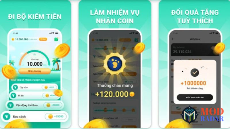 Kiếm Thưởng Đơn Giản Qua C&aacute;c Bước Đi Hằng Ng&agrave;y Trong Walking Fun Apk 