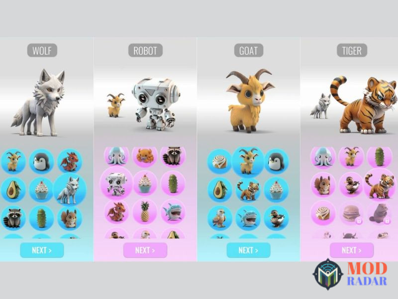 Bộ Sưu Tập Động Vật Đa Dạng Trong Animash MOD APK