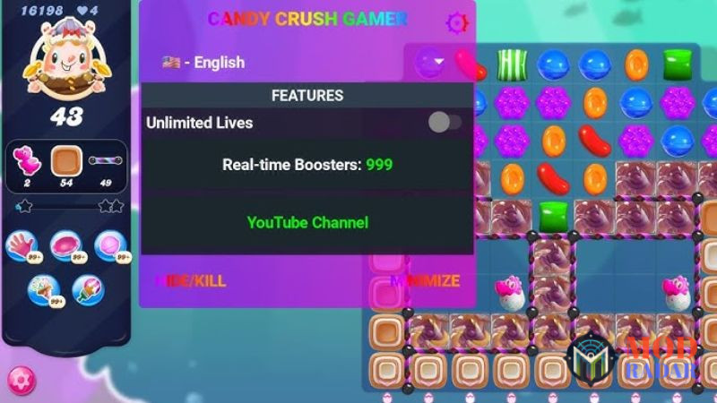candy crush saga hack 4 Tải Candy Crush Saga Hack (Vô Hạn Mạng, Full Vật Phẩm, Tiền) v1.322.0.1 Các Đặc Quyền Vượt Trội Từ Candy Crush Saga Hack Mới Nhất