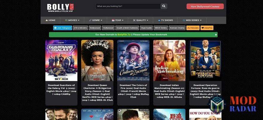 Bollyflix APK Interface