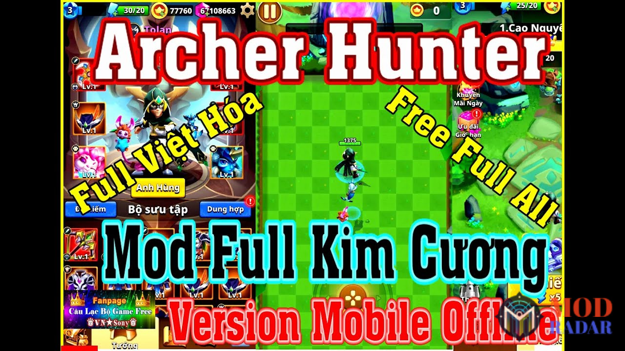 Archer Hunter Mod mang đến trải nghiệm không giới hạn