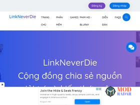 LinkNeverDie được thiết kế với giao diện đơn giản và trực quan