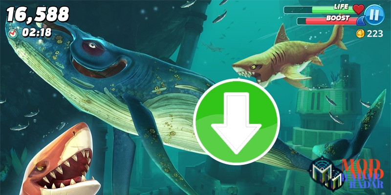 Các bước thực hiện tải và cài đặt bản Hungry Shark World