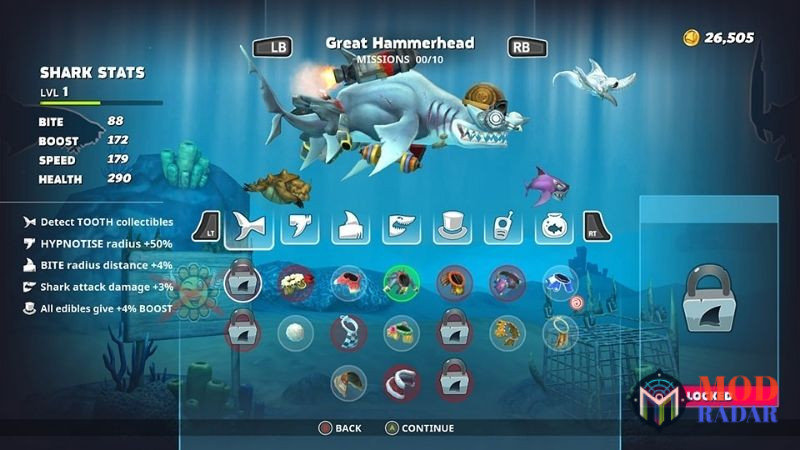 hungry shark world hack 2 Tải Hack Hungry Shark World (Full Tiền, Kim Cương) v7.6.6 Bộ Sưu Tập Cá Mập Đa Dạng Nhiều Chủng Loại Trong Hungry Shark World