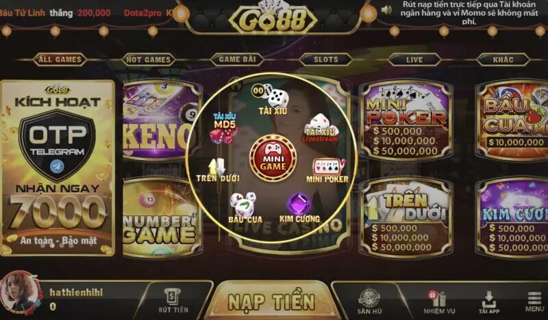 GO88 – Cổng Game Đổi Thưởng Hấp Dẫn, Rút Tiền Siêu Tốc