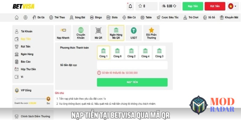nap tien tai betvisa qr Cách Nạp Tiền Tại Betvisa Không Lỗi, Xử Lý Trong Tích Tắc Hướng dẫn nạp tiền bằng mã QR nhanh chóng, không lo sai thông tin