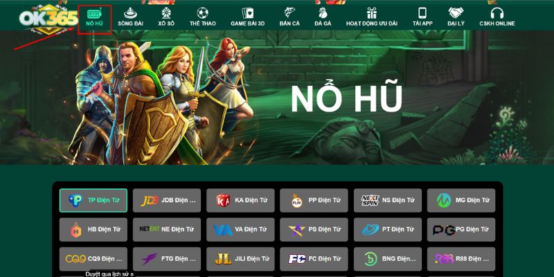 Nổ hũ OK365 - Một trong những sảnh cược ăn khách nhất hiện nay