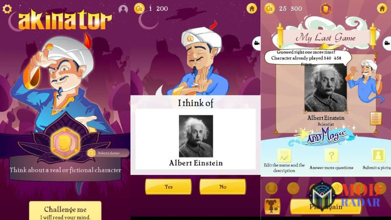 akinator tieng viet da dang che do choi tu nhan vat den phim anh va dong vat Tải Akinator Tiếng Việt v9.0.5 APK Miễn Phí Cho Android Akinator Tiếng Việt Đa dạng chế độ chơi từ nhân vật đến phim ảnh và động vật