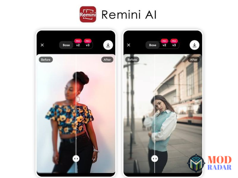 Nhận diện khuôn mặt thông minh trong Remini Theartpics MOD APK