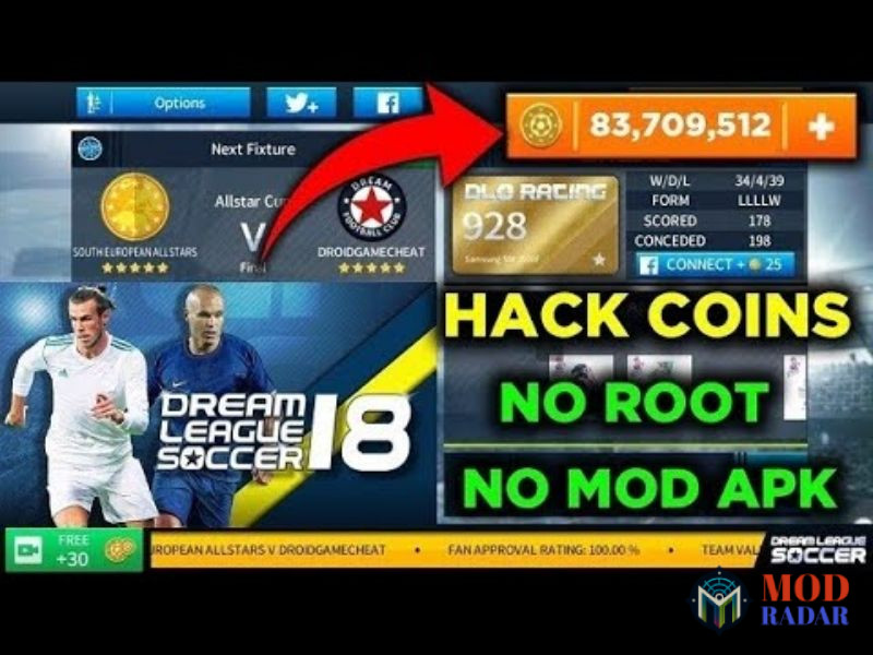 Tính Năng MOD Có Trong Dream League Soccer 2019 MOD Tiger Vô Hạn Tiền