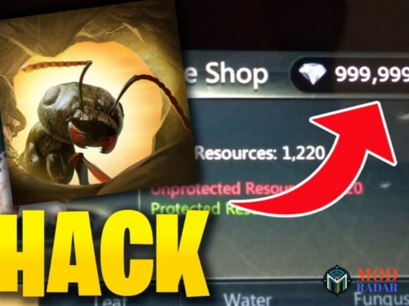 Vô hạn kim cương trong Hack Ant Legion