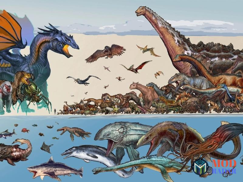 Hơn 80 Lo&agrave;i Khủng Long V&agrave; Sinh Vật Cổ Đại Trong Hack ARK